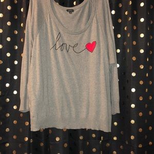Gray life sweater from Torrid size 5